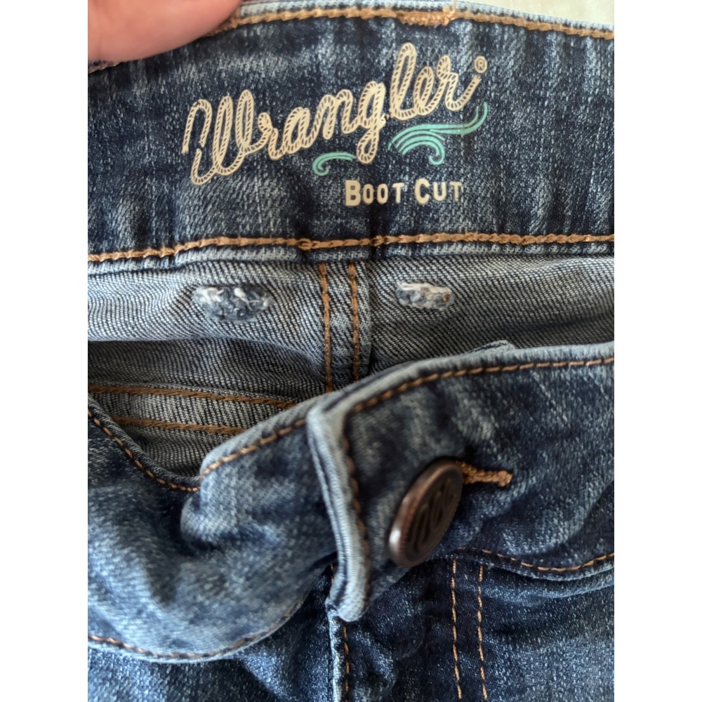 Wrangler Retro Sadie Bootcut Jeans Western Embroidered - SIZE 34 x 34 - Picture 8 of 14